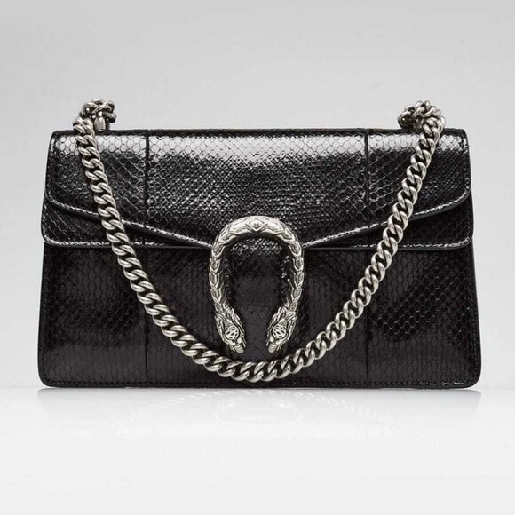 Gucci Black Snakeskin Small Dionysus Small Shoulder Bag - Picture 1 of 12